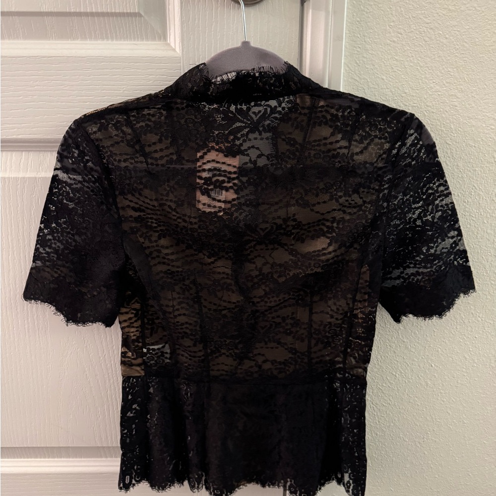 Black Lace Women's Top - Picture 2 of 3